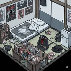 Generating an Isometric Room Illustration Based on a Character Concept