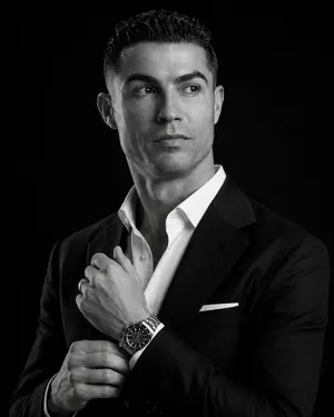 Cinematic Black and White Luxury Suit Portrait