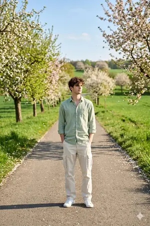 Cinematic Photograph of Man on Countryside Road - Nano Banana Pro AI Prompt for Social Media Post