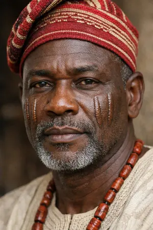 Yoruba Man with 'Pele' Tribal Marks Stress Test Prompt