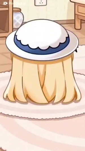 Chibi Character Phoebe Pizza Scene