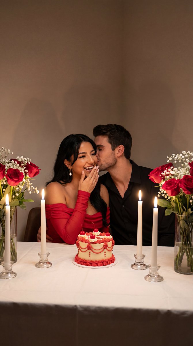 Ultra-Photoreal Candlelight Dinner Scene with Couple - Nano Banana Pro AI Prompt for Social Media Post
