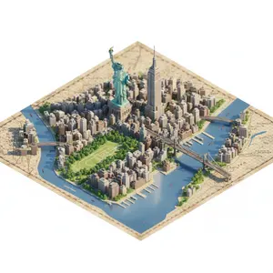 Photorealistic Diorama Isometric Map Prompt - Nano Banana Pro AI Prompt for Infographic / Edu Visual