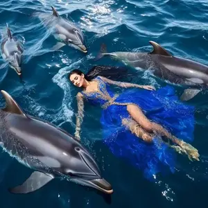 Ultra-Realistic Ocean Fantasy with Dolphins Video Prompt