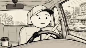 Stick Figure Driver Sketch