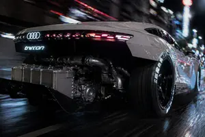 Cyberpunk Audi Rear Chase Shot