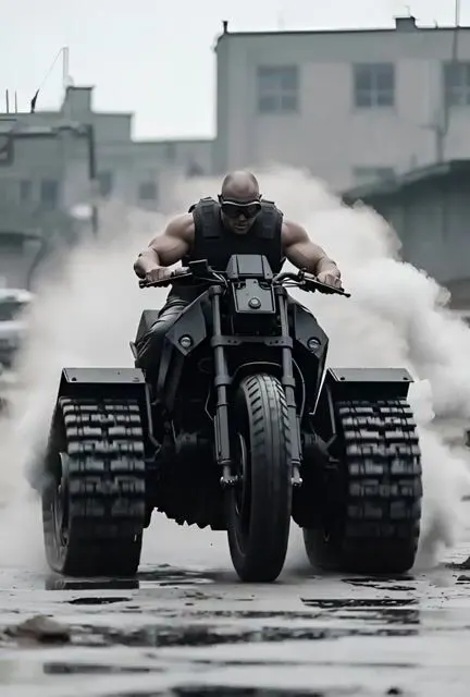 Tank-Bike Transformation Video Prompt — AI 이미지 프롬프트 예시