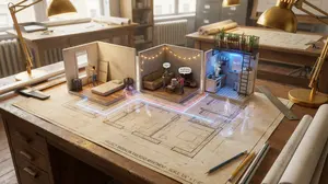 Architectural Floor Plan as Miniature World