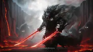 Grok Imagine video prompt for a werewolf demon hunter movie trailer