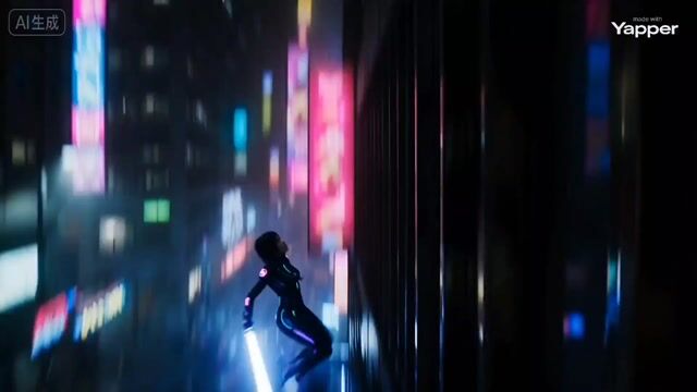 Cyber Ninja vs. Holographic Alien Fight Prompt