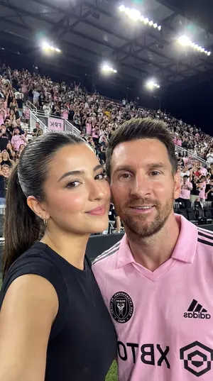 Messi and Influencer Stadium Selfie (Identity Locked) - Nano Banana Pro AI Prompt for Social Media Post