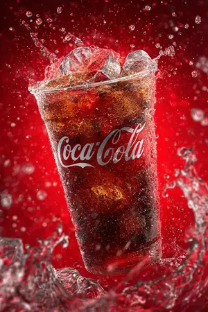 Coca Cola Product Photography with Splashes