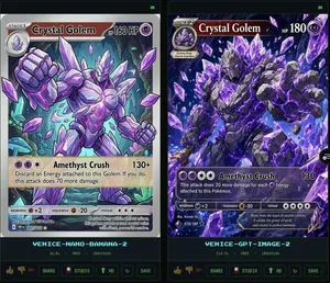 Crystal Golem Card Comparison UI
