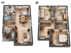 Two-Story Japanese House Floor Plan
