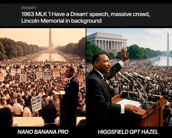 MLK 'I Have a Dream' Speech Scene — AI 이미지 프롬프트 예시