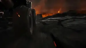 Lava field ATV stunt