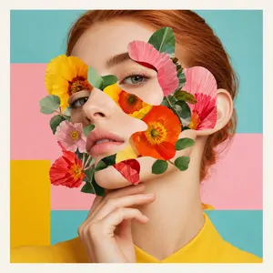 Editorial Surreal Fashion Collage Portrait