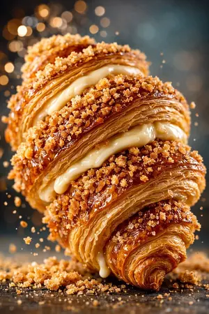 Hyper-Realistic Food Photography of Creamy Croissant - Nano Banana Pro AI Prompt for Product Marketing