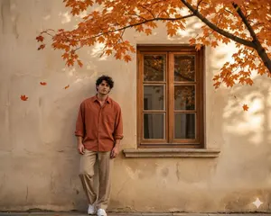 Autumn Environmental Portrait - Nano Banana Pro AI Prompt for Social Media Post
