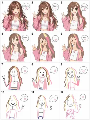 Visual Telephone Game Grid