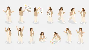 Isometric Presenter Pose Sheet