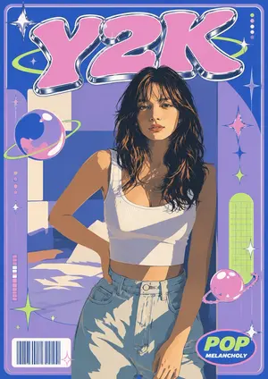 Y2K Vector Magazine Cover