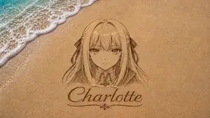 Anime Girl Sand Illustration Wave Erasure
