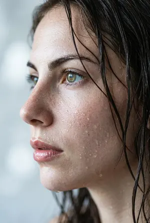 Extreme Wet Close-up Portrait