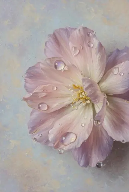 Pastel Flower Oil Painting — AI 이미지 프롬프트 예시