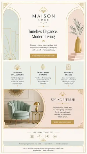 Luxury Art Deco Home Decor Email