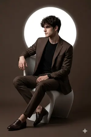 Cinematic Studio Portrait with Reference Photo Consistency