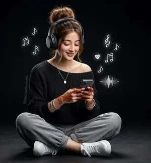 3D Anime Girl with Headphones - Nano Banana Pro AI Prompt for Profile / Avatar