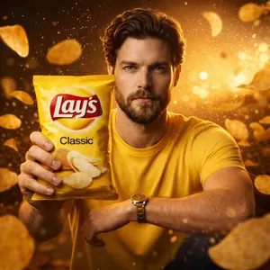 Ultra-Realistic Advertising Shot for Lay's Chips - Nano Banana Pro AI Prompt for Product Marketing
