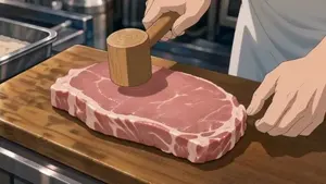 Anime Style Tonkatsu Cooking Sequence