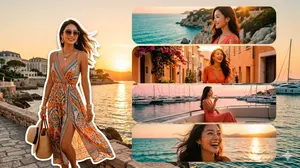 Mediterranean Fashion Travel Collage