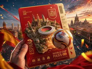 Spain World Cup Travel Pass Poster