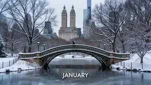 Central Park Bow Bridge Seasonal Timelapse Prompt