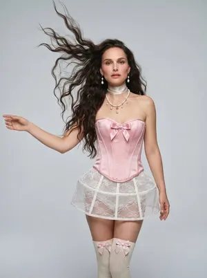 Coquette balletcore portrait resembling Natalie Portman - Nano Banana Pro AI Prompt for Social Media Post