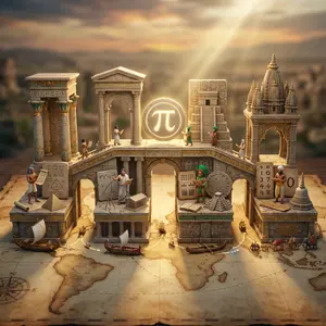 Miniature Bridge of Ancient Mathematical Knowledge - Nano Banana Pro AI Prompt for Infographic / Edu Visual