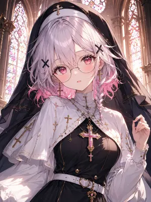 Gothic Nun Cathedral Portrait