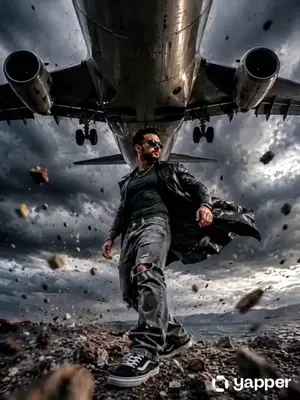 Action Movie Airplane Flyover