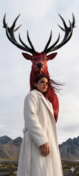 Majestic mountain deer photoshoot