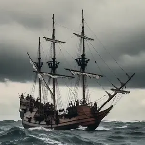 Pirate Ship Storm Scene