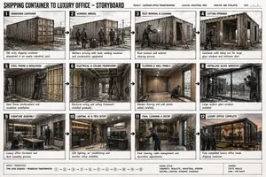 Shipping Container Transformation Storyboard