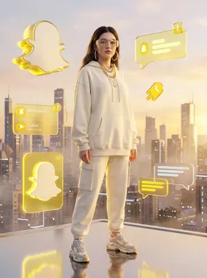 Luxury Snapchat Neon Fashion Portrait