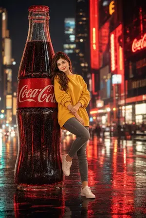 Cinematic Neon City Beverage Advertisement