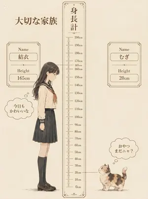 Nostalgic Height Chart Family Poster