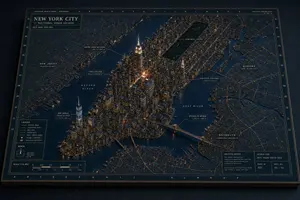 New York Night Archive Diorama