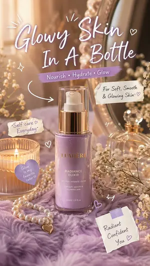 Luxury Lavender Skincare Ad