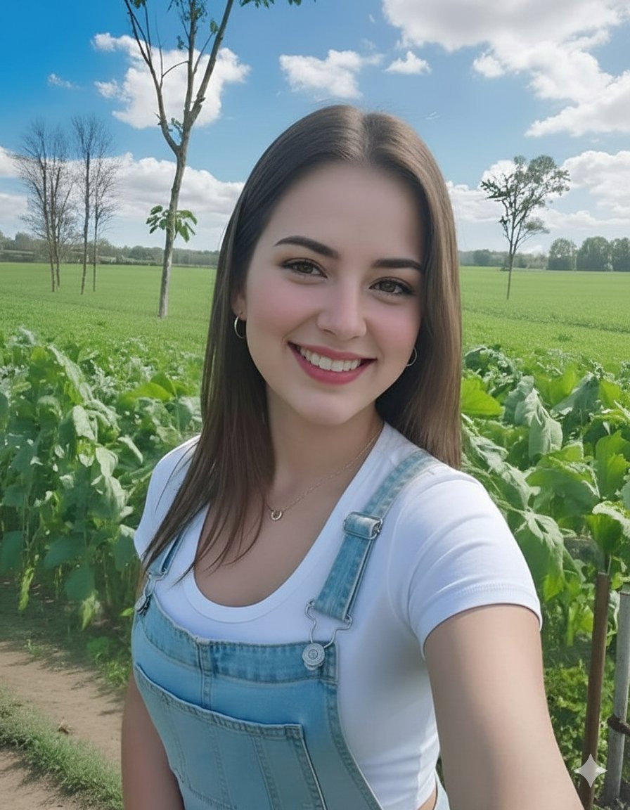 Photorealistic Selfie in Agricultural Field - Nano Banana Pro AI Prompt for Social Media Post